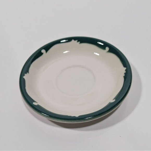 Syracuse China Wintergreen Saucer White Green Vintage USA - Picture 1 of 6